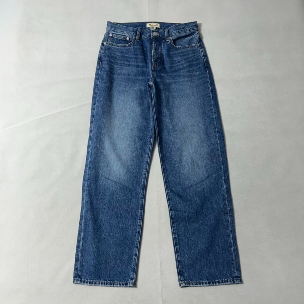 Madewell Jeans Women 26 Blue Low-Slung Straight Button Fly